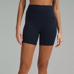 Navy Lululemon Biker Shorts